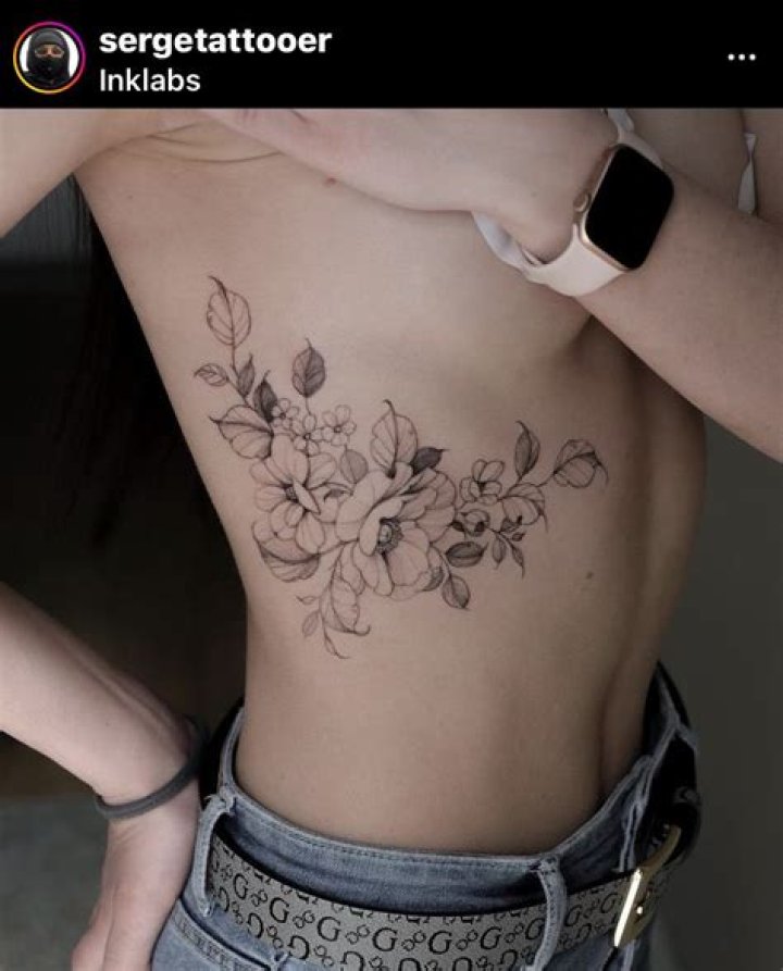 Exquisite Rib Tattoo Flowers: Designs That Blossom On Your Skin