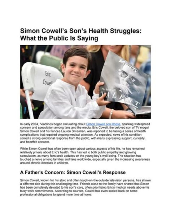 Simon Cowell's Health Struggle: Battle With Illness